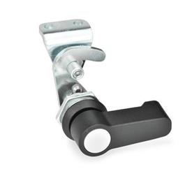 GN 115.8 Zinc Die-Cast Cam Latches with Hook, with Operating Elements Type: HG - With lever<br />Identification no.: 2 - With latch bracket<br />Finish (Housing collar): SW - Black, RAL 9005, textured finish