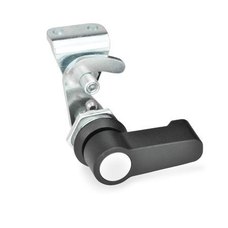 Cam Latches with Hook GN 115.8: Zinc Die-Cast Housing, with Plastic Operating Elements