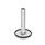 GN 41 Metric Thread, Stainless Steel Leveling Feet, Tapped Socket or Threaded Stud Type Type (Base): D1 - With rubber cap, clipped on, black
Version (Stud / Socket): U - Without nut, internal hex at the top, wrench flat at the bottom