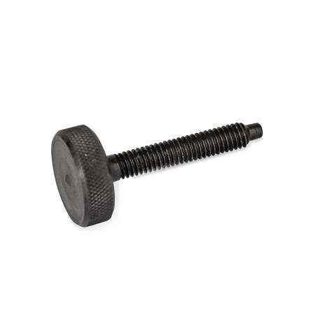  DPHS Steel Knurled Thumb Screws, with Dog Point 