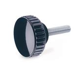 Phenolic Plastic Knurled Screws, with Steel Threaded Stud