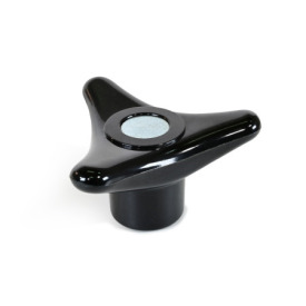 3P-A Boutons à trois lobes en plastique phénolique à usage intensif, avec insert en acier plein 
