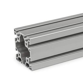 GN 10i Aluminum Profiles, i-Modular System, with Open Slots on All Sides, Profile Type Light Profile size: I-60606L<br />Finish: N - Anodized finish, natural color