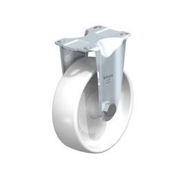  B-PO Roulettes fixes à roue en nylon à usage moyen avec support de platine, série support normal Type: G - Palier lisse