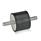 GN 351 Supports d'absorption des vibrations en caoutchouc, de type cylindrique, avec composants en acier Type: SS - Avec deux goujons filetés