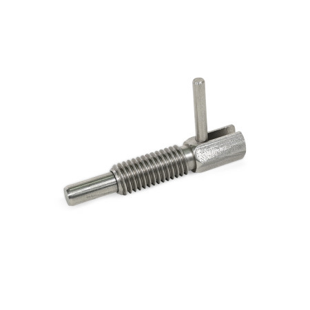  LRHS Stainless Steel Hand Retractable Spring Plungers, Lock-Out, with L-Handle Type: NI - Stainless steel