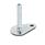 GN 42 Steel Leveling Feet, Tapped Socket or Threaded Stud Type, with Mounting Hole, Teardrop Shape Type (Base): A3 - With rubber pad, vulcanized, black
Version (Stud / Socket): U - Without nut, internal hex at the top, wrench flat at the bottom