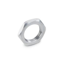GN 909.5 Stainless Steel Thin Hex Nuts, for Indexing Plungers / Cam Action Indexing Plungers 