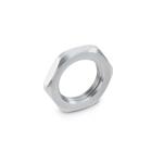 Stainless Steel Thin Hex Nuts, for Indexing Plungers / Cam Action Indexing Plungers