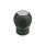 EN 675.1 Technopolymer Plastic Ball Handles, with Brass Tapped Insert, with Removable Cover Cap, Ergostyle®, Softline Color of the cap: DGR - Gray, RAL 7035, matte finish