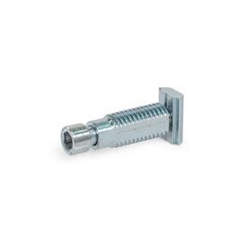 GN 23b Steel Automatic Connectors, for Aluminum Profiles (b-Modular System), Right-Angled Connection Size: 8S