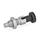 GN 717 Stainless Steel Indexing Plungers, Lock-Out and Non Lock-Out, with Knob Type: CK - Lock-out, with lock nut
Material: NI - Stainless steel
