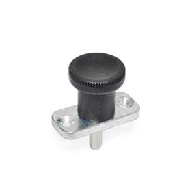 GN 608.6 Indexing Plungers with Stainless Steel Plunger Pin, Lock-Out, Plate Mount 