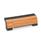 EN 630 Technopolymer Plastic Off-Set Enclosed Safety U-Handles, with Counterbored Through Holes, Ergostyle® Color of the cover: DOR - Orange, RAL 2004, shiny finish