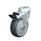  LRA-TPA Roulettes pivotantes en acier à usage léger, avec roues en caoutchouc thermoplastique et raccord de trou de boulon Type: K-FI - Roulement à billes avec frein stop-fix