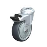 Steel Light Duty Swivel Casters with Thermoplastic Rubber Wheels, and Bolt Hole Fitting
