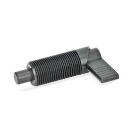 GN 612 Steel Cam Action Indexing Plungers, Lock-Out Form: A - Without plastic sleeve, without lock nut