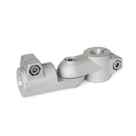 GN 284 Aluminum Swivel Clamp Connector Joints Type: S - Stepless adjustment<br />Finish: BL - Plain, Matte shot-blasted finish