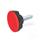 EN 636.4 Technopolymer Plastic Seven-Lobed Knobs, with Steel Threaded Stud, Ergostyle® Color: DRT - Red, RAL 3000, matte finish
