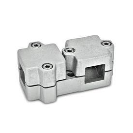GN 194 Aluminum T-Angle Connector Clamps, Multi-Part Assembly Bildzuordnung1: V - Square<br />Bildzuordnung2: V - Square<br />Finish: BL - Plain finish, Matte shot-blasted finish