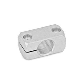 GN 477 Aluminium, supports pour doigt d'indexage de mini-noix de serrage Finition: MT - Finition mate au tonneau