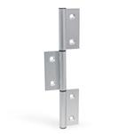 Aluminum Triple Winged Hinges, for Profile Systems  / Panel Elements, with Extended Outer Wings