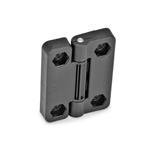 Technopolymer Plastic Hinges, with 4 Indexing Positions