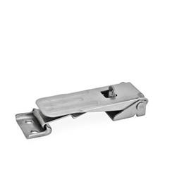 GN 821 Steel / Stainless Steel, Zinc Plated Toggle Latches Type: SV - For safety with padlock<br />Material: NI - Stainless steel<br />Identification No.: 2 - Short type